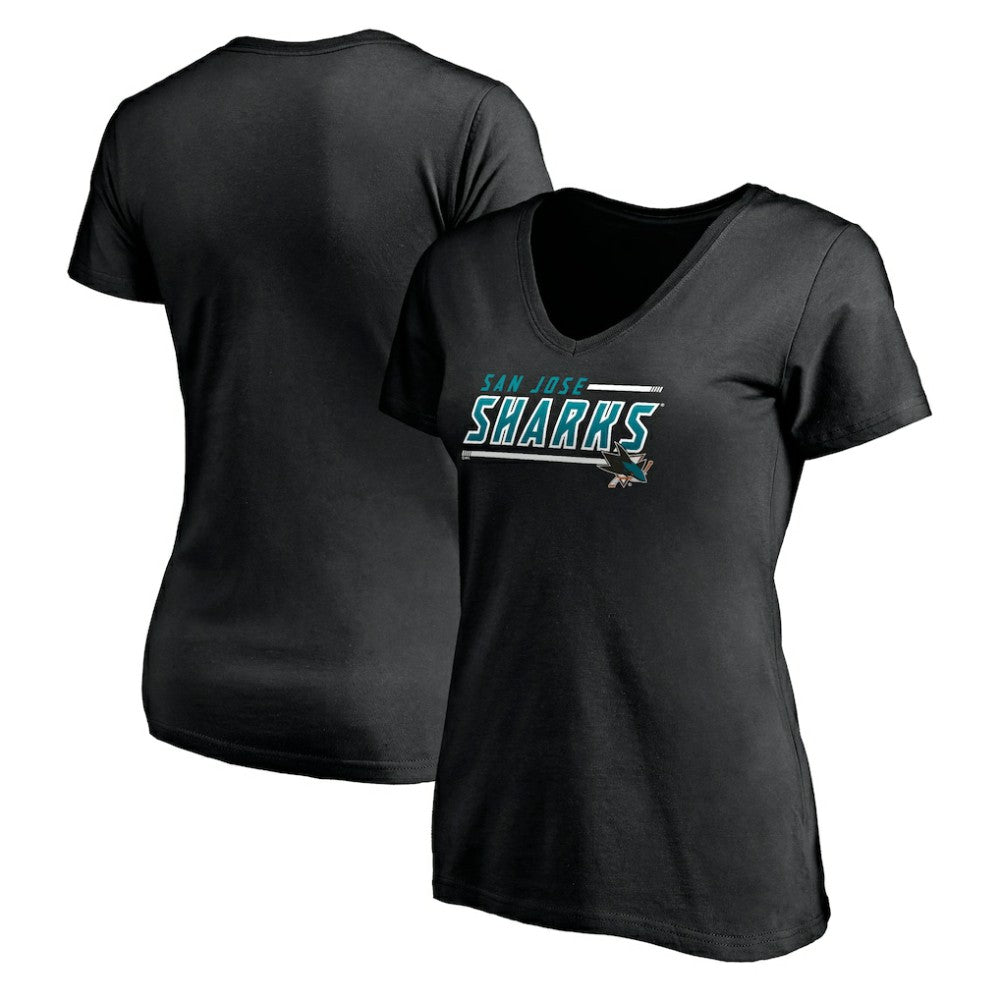 San Jose Sharks Women's Mascot In Bounds V-Neck T-Shirt On Sale