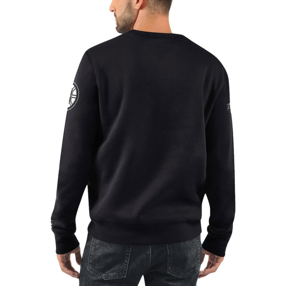 Boston Bruins Starter x NHL Black Ice Cross Check Pullover Sweatshirt For Sale