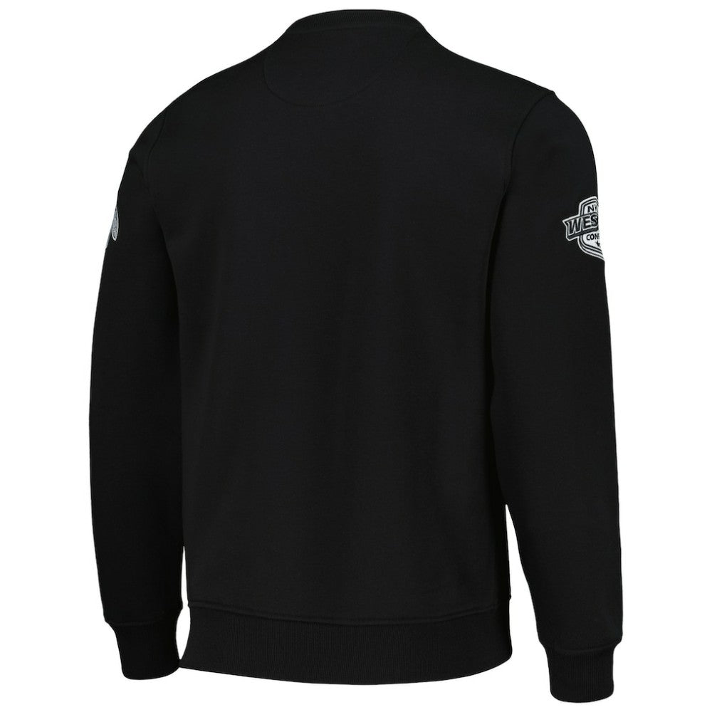 Chicago Blackhawks Starter x NHL Black Ice Cross Check Pullover Sweatshirt For Sale