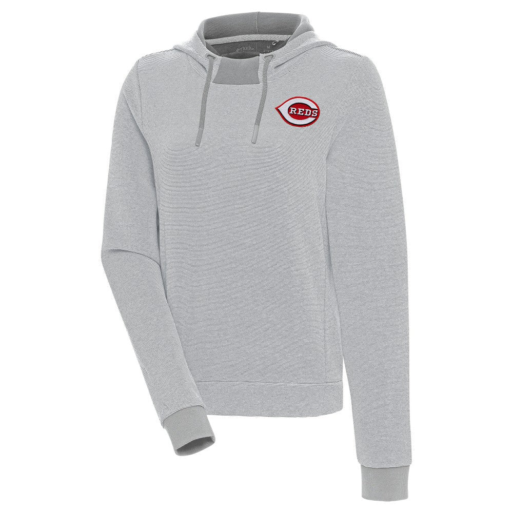 Cincinnati Reds Antigua Women's Axe Bunker Tri-Blend Pullover Hoodie | MLB Shop