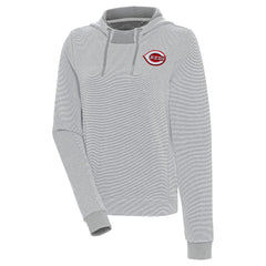 Cincinnati Reds Antigua Women's Axe Bunker Tri-Blend Pullover Hoodie | MLB Shop
