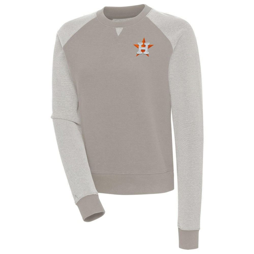 Houston Astros Antigua Women's Flier Bunker Tri-Blend Pullover Sweatshirt | MLB Shop