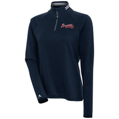 Atlanta Braves Antigua Women's Milo Raglan Quarter-Zip Pullover Top | MLB Online