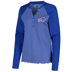 Buffalo Bills  Antigua Women's Maverick Waffle Henley Long Sleeve T-Shirt