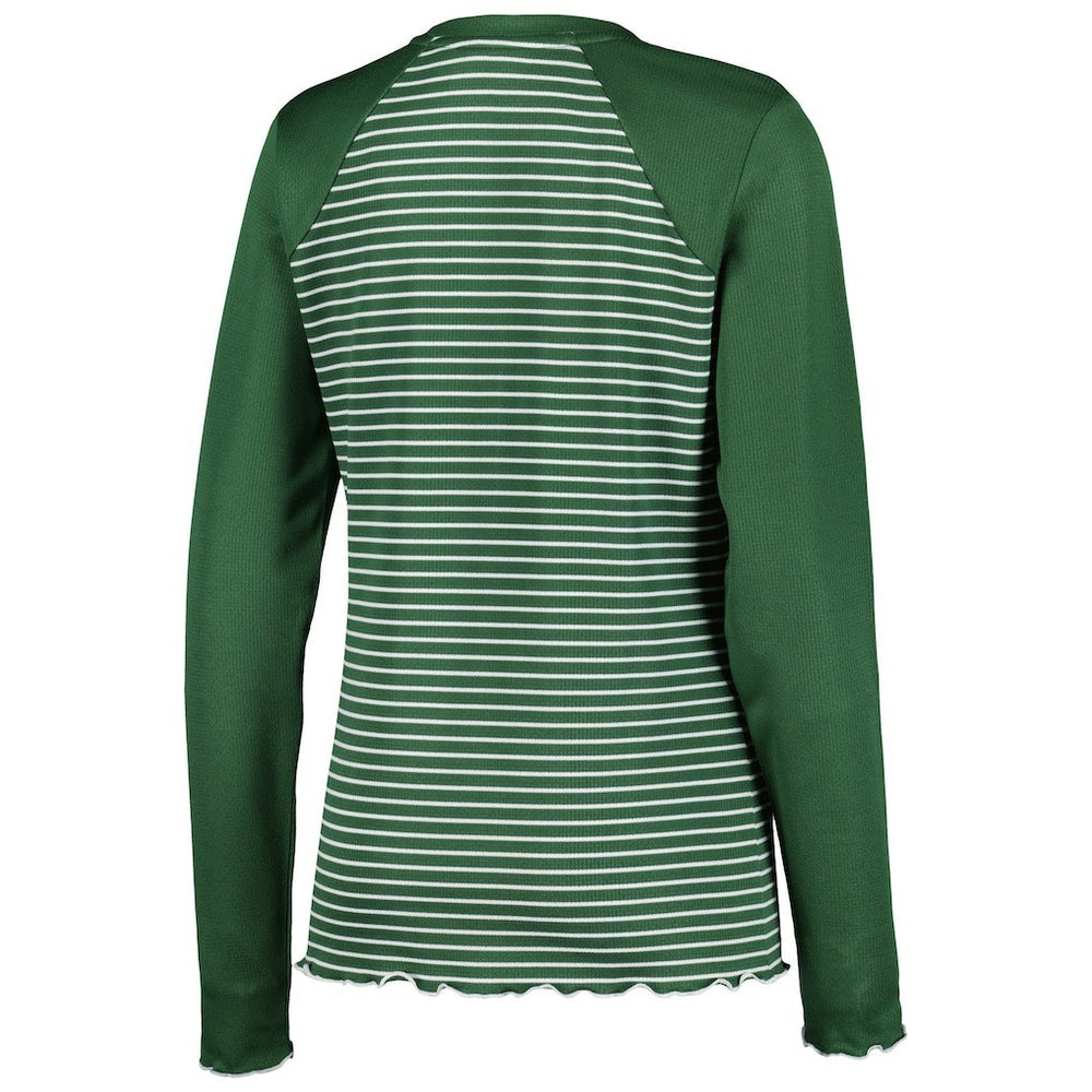 Green Bay Packers  Antigua Women's Maverick Waffle Henley Long Sleeve T-Shirt
