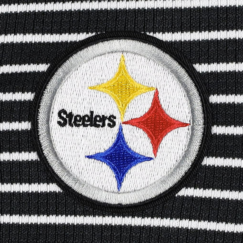 Pittsburgh Steelers  Antigua Women's Maverick Waffle Henley Long Sleeve T-Shirt