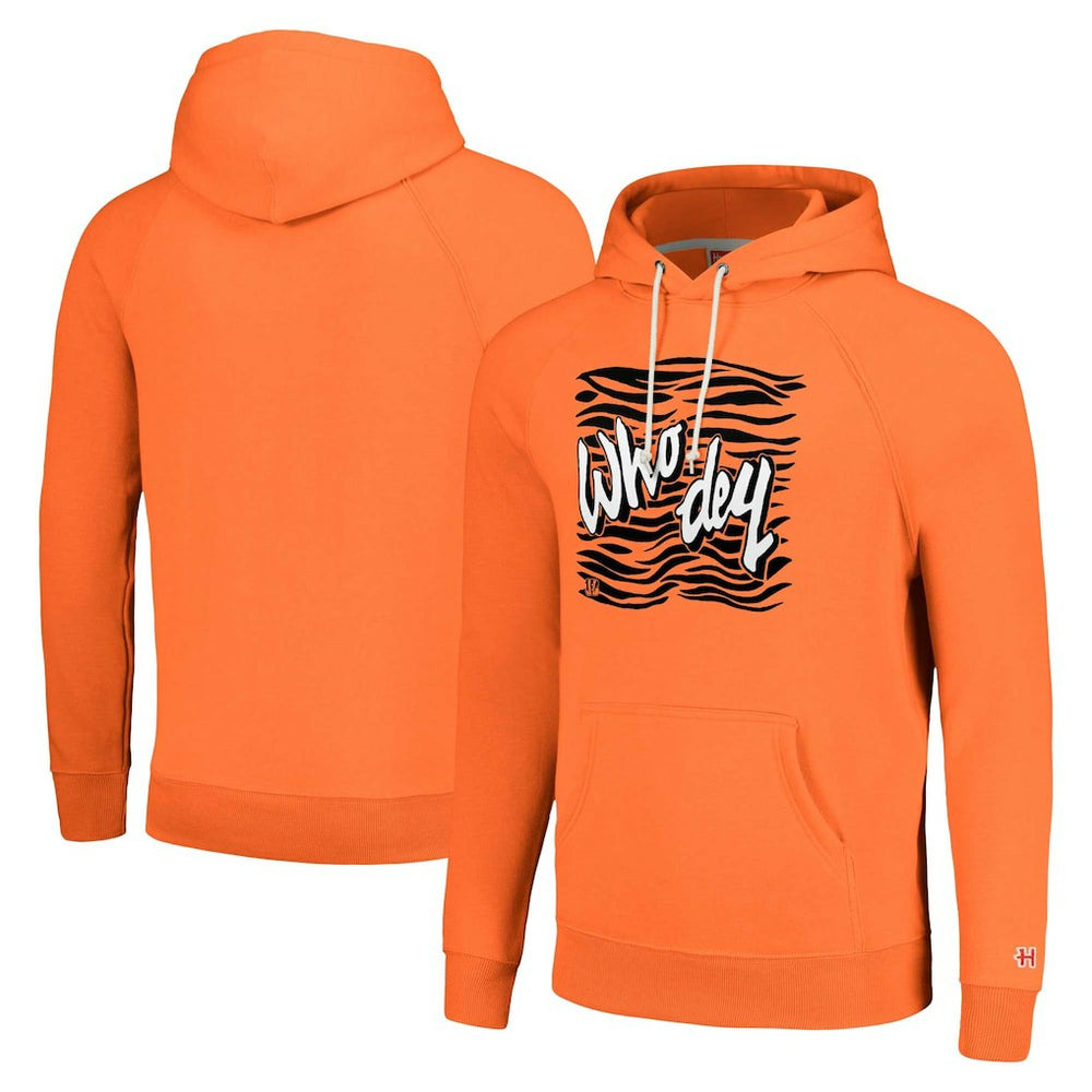 Cincinnati Bengals  Homage Unisex Hyperlocal Raglan Pullover Hoodie