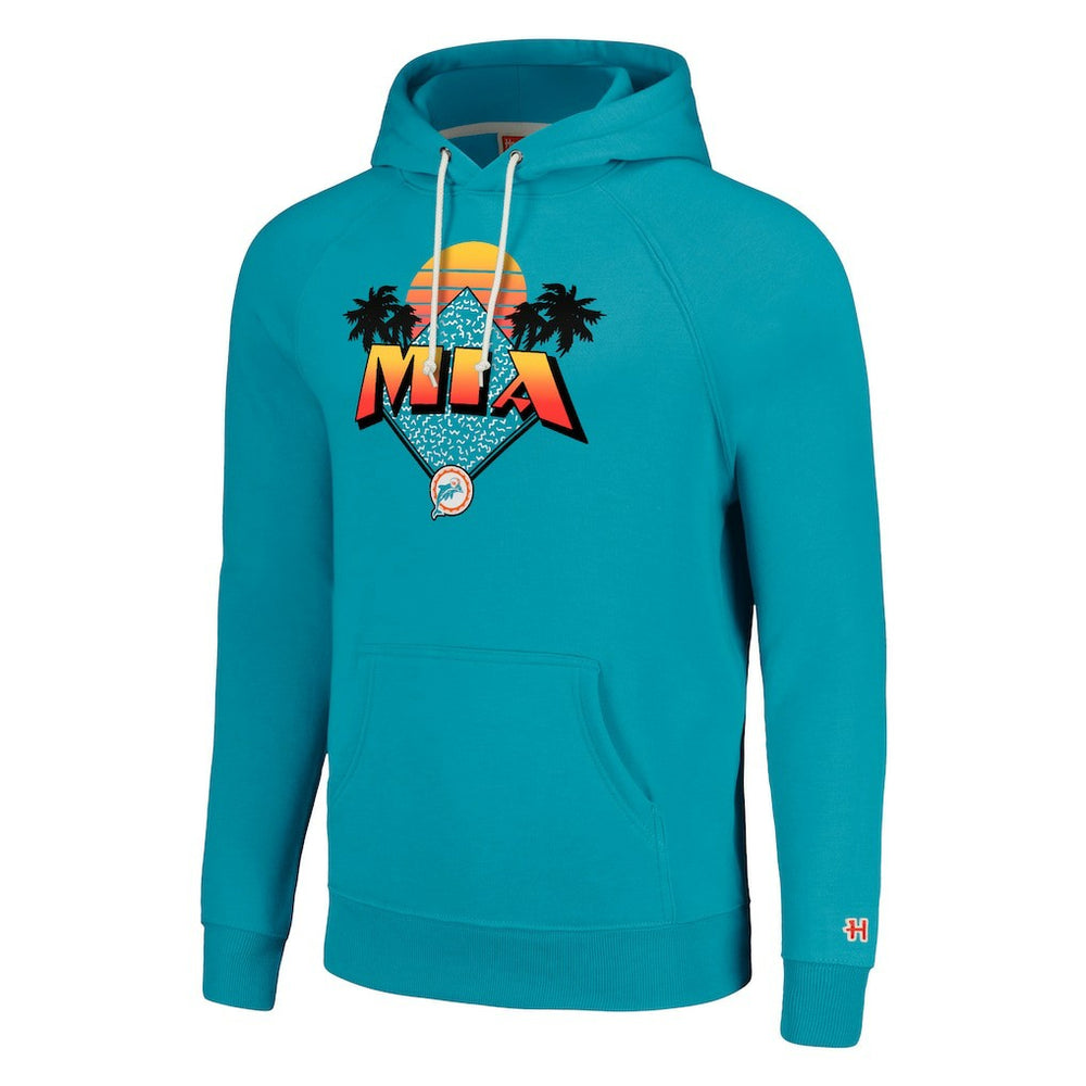 Miami Dolphins  Homage Unisex Hyperlocal Raglan Pullover Hoodie