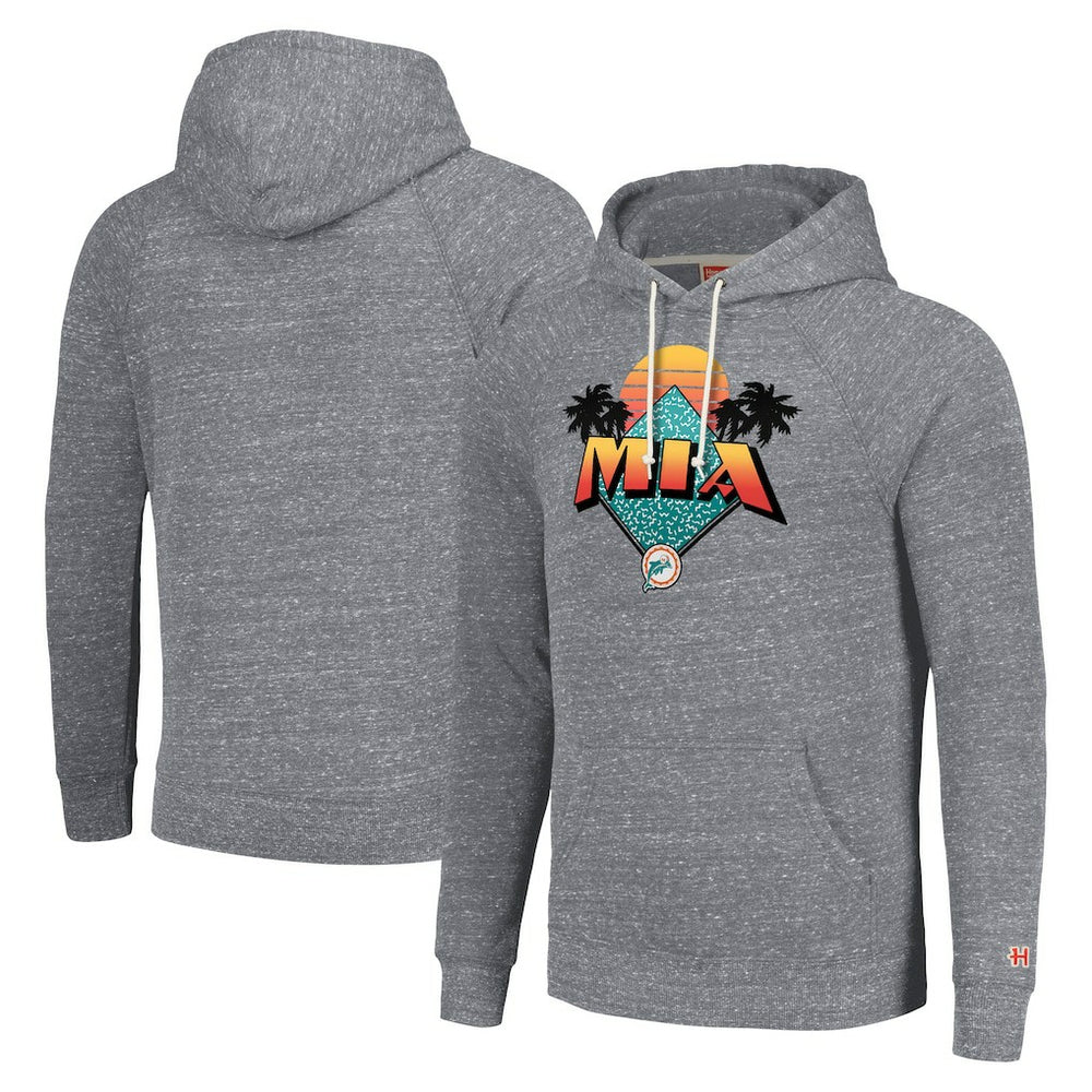 Miami Dolphins  Homage Unisex Hyperlocal Raglan Pullover Hoodie