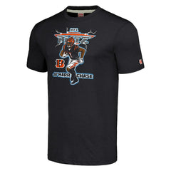 Cincinnati Bengals  Ja'Marr Chase  Homage Unisex NFL Blitz Player Tri-Blend T-Shirt