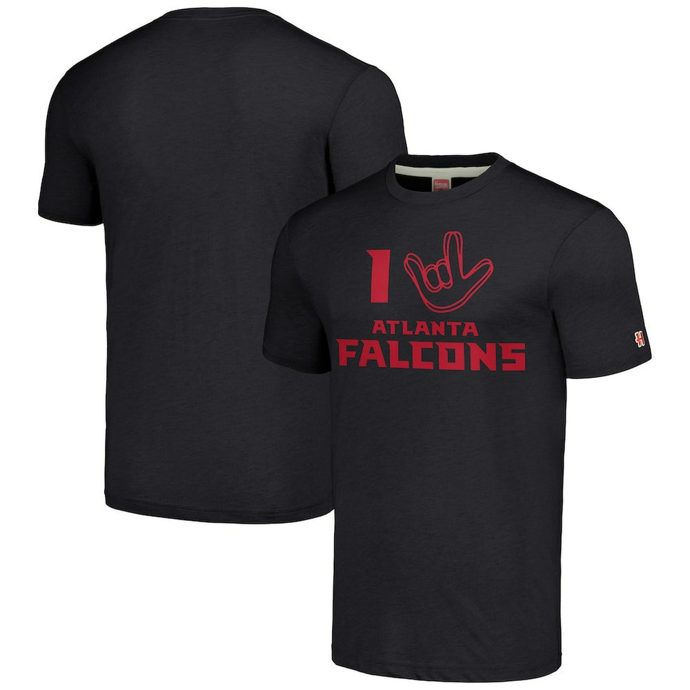 Atlanta Falcons  Homage Unisex The NFL ASL Collection by Love Sign Tri-Blend T-Shirt