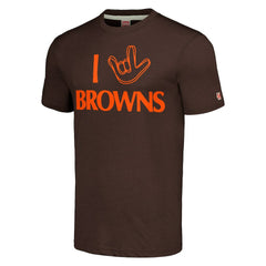 Cleveland Browns  Homage Unisex The NFL ASL Collection by Love Sign Tri-Blend T-Shirt