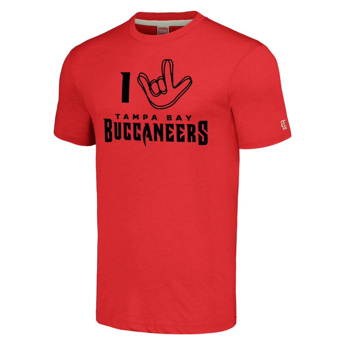Tampa Bay Buccaneers  Homage Unisex The NFL ASL Collection by Love Sign Tri-Blend T-Shirt