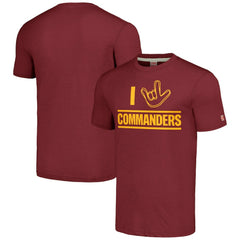 Washington Commanders  Homage Unisex The NFL ASL Collection by Love Sign Tri-Blend T-Shirt