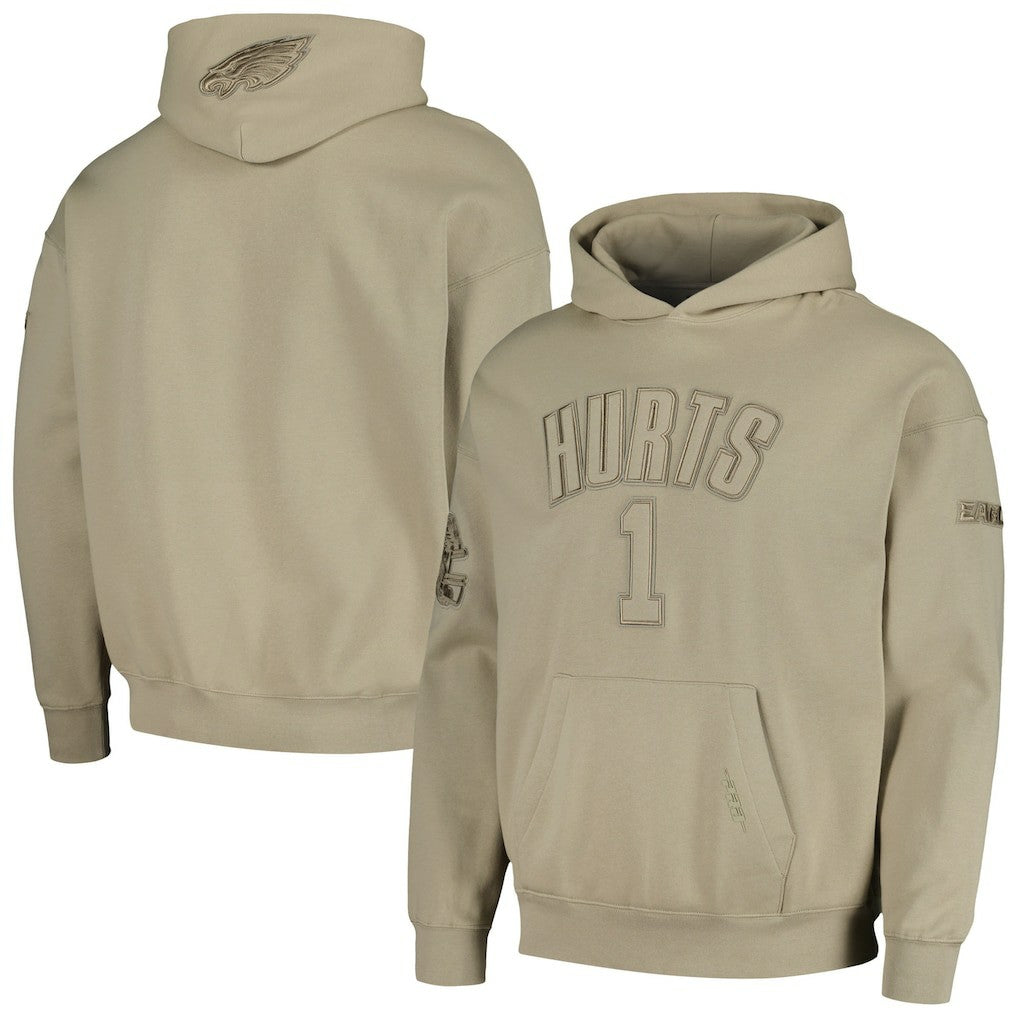 Philadelphia Eagles  Jalen Hurts  Pro Standard Player Name & Number Pullover Hoodie