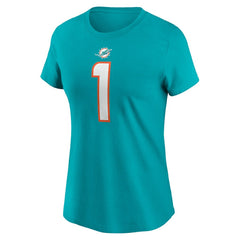 Miami Dolphins Nike Tua Tagovailoa  Women's Player Name & Number T-Shirt