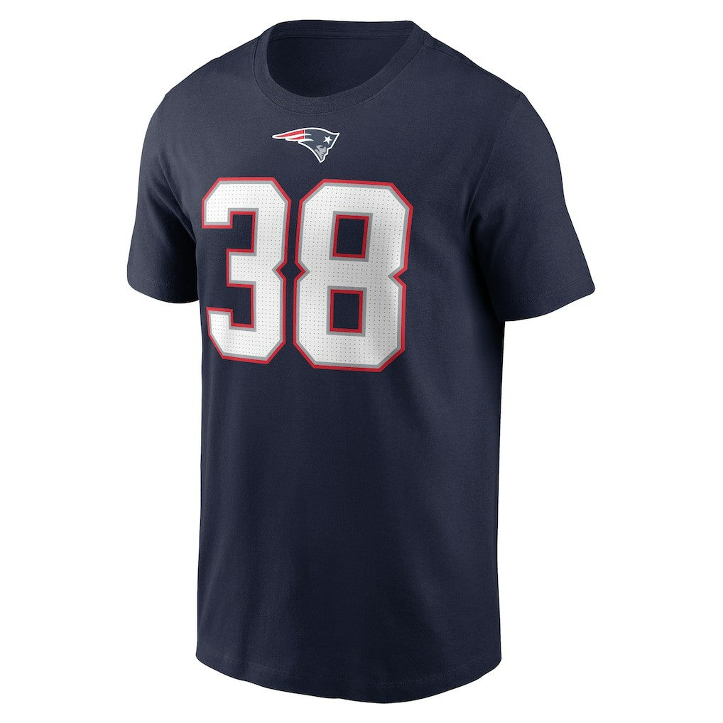 New England Patriots Nike Rhamondre Stevenson  Player Name & Number T-Shirt