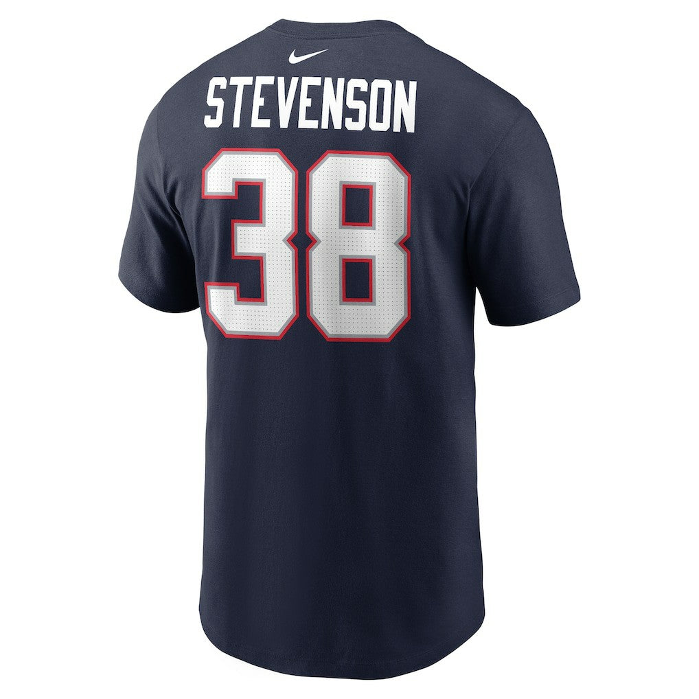 New England Patriots Nike Rhamondre Stevenson  Player Name & Number T-Shirt