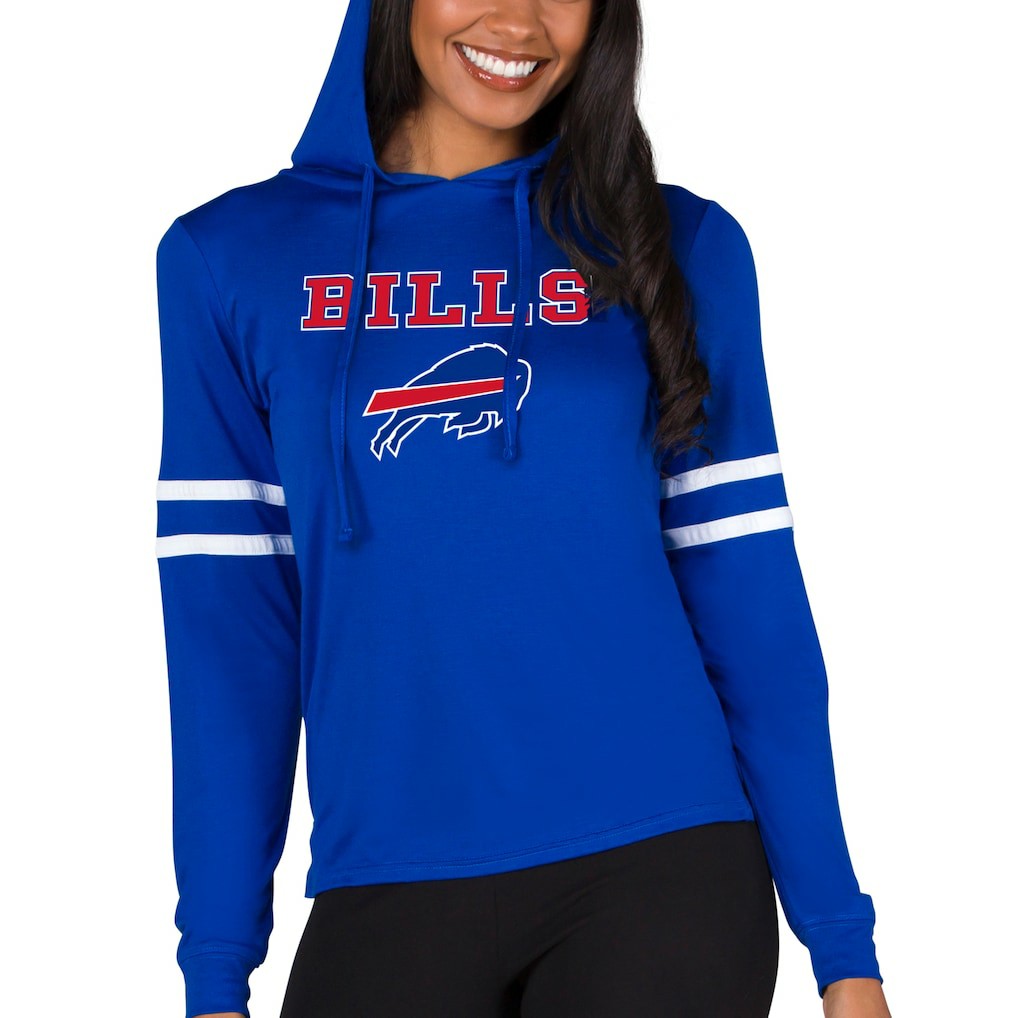 Buffalo Bills  Concepts Sport Women's Marathon Lightweight Lounge Pullover Hoodie