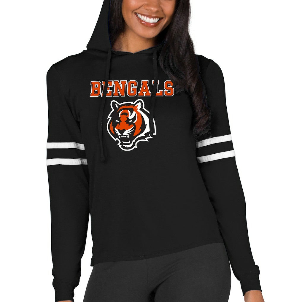 Cincinnati Bengals  Concepts Sport Women's Marathon Lightweight Lounge Pullover Hoodie