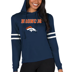 Denver Broncos  Concepts Sport Women's Marathon Lightweight Lounge Pullover Hoodie