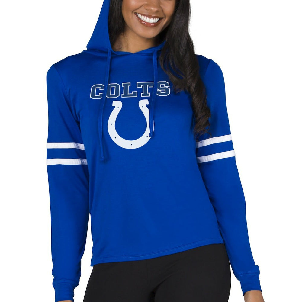 Indianapolis Colts  Concepts Sport Women's Marathon Lightweight Lounge Pullover Hoodie