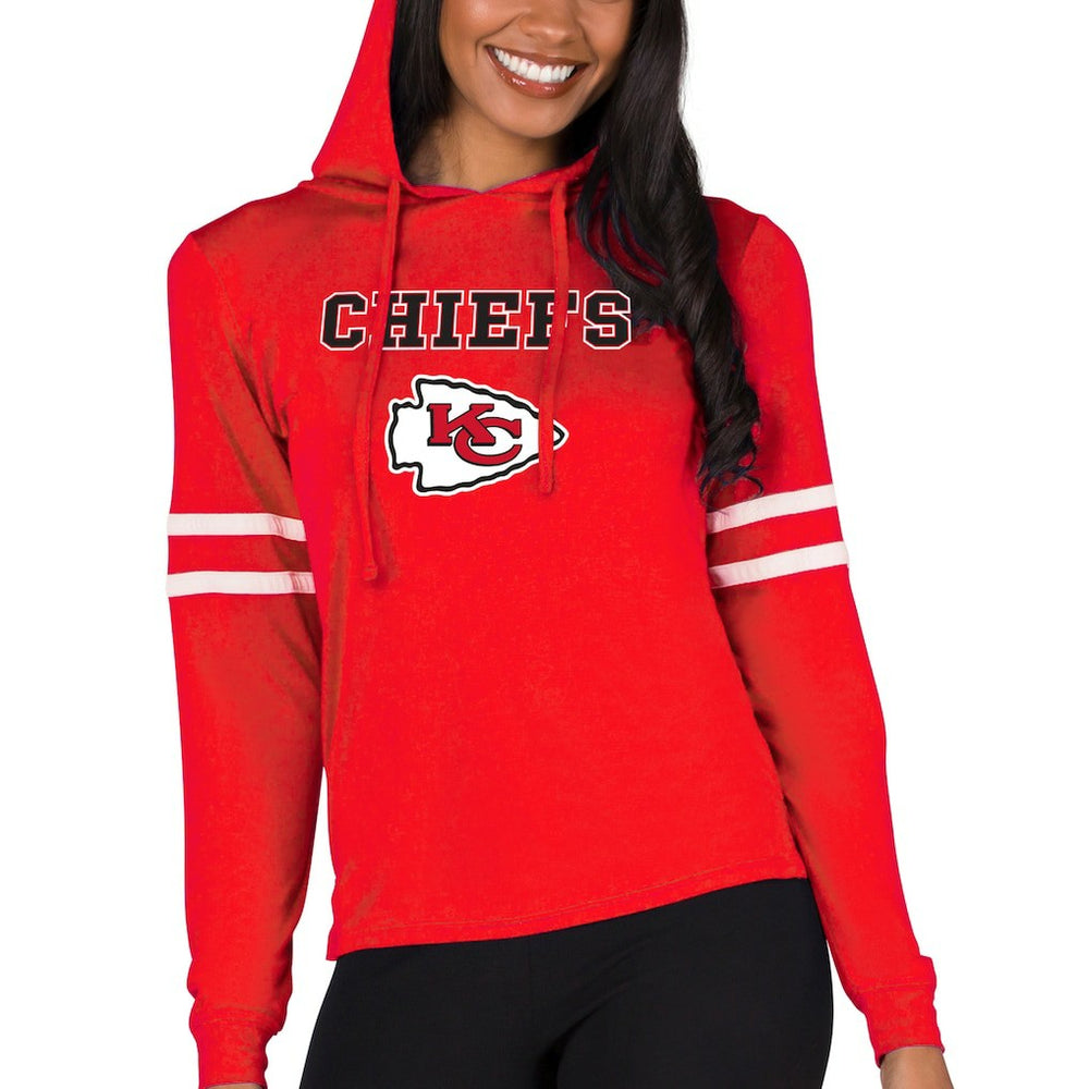 Kansas City Chiefs  Concepts Sport Women's Marathon Lightweight Lounge Pullover Hoodie
