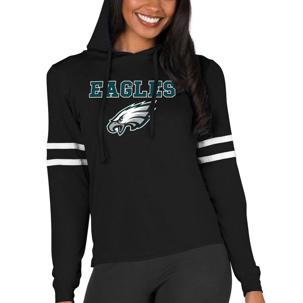 Philadelphia Eagles  Concepts Sport Women's Marathon Lightweight Lounge Pullover Hoodie