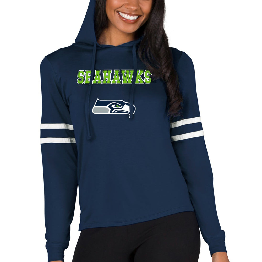 Seattle Seahawks  Concepts Sport Women's Marathon Lightweight Lounge Pullover Hoodie