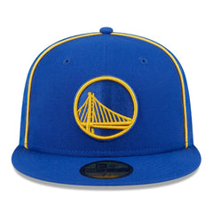 Golden State Warriors Piped & Flocked 59Fifty Fitted Hat Outlet