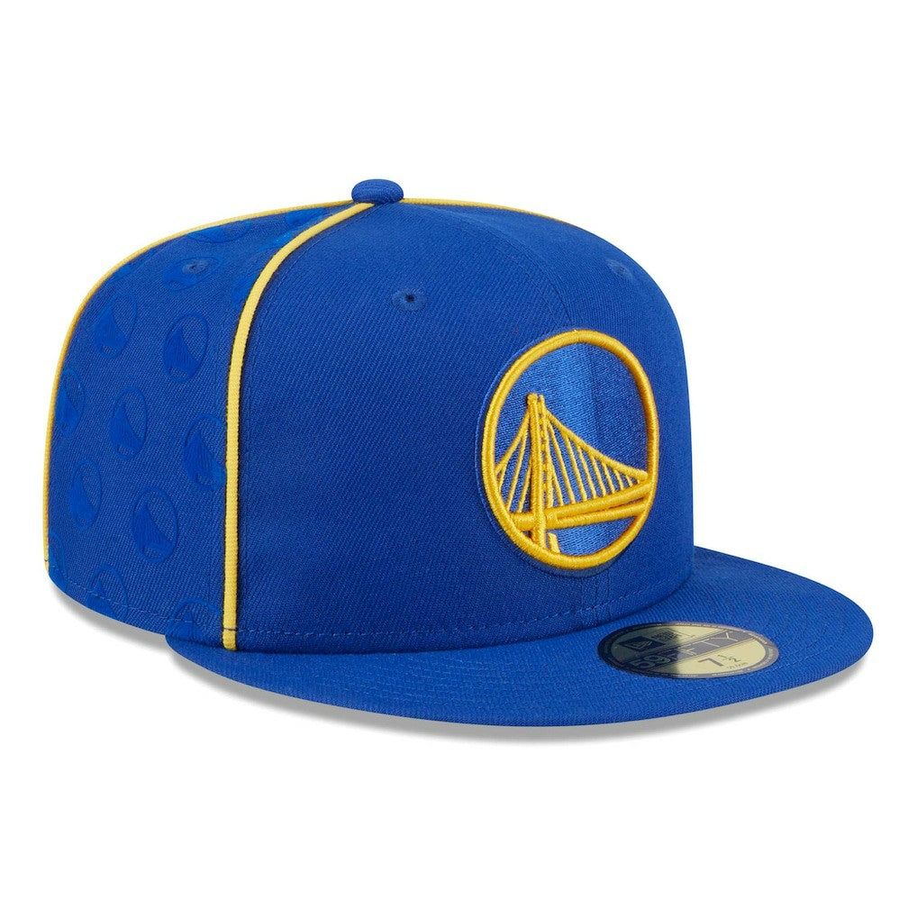 Golden State Warriors Piped & Flocked 59Fifty Fitted Hat Outlet