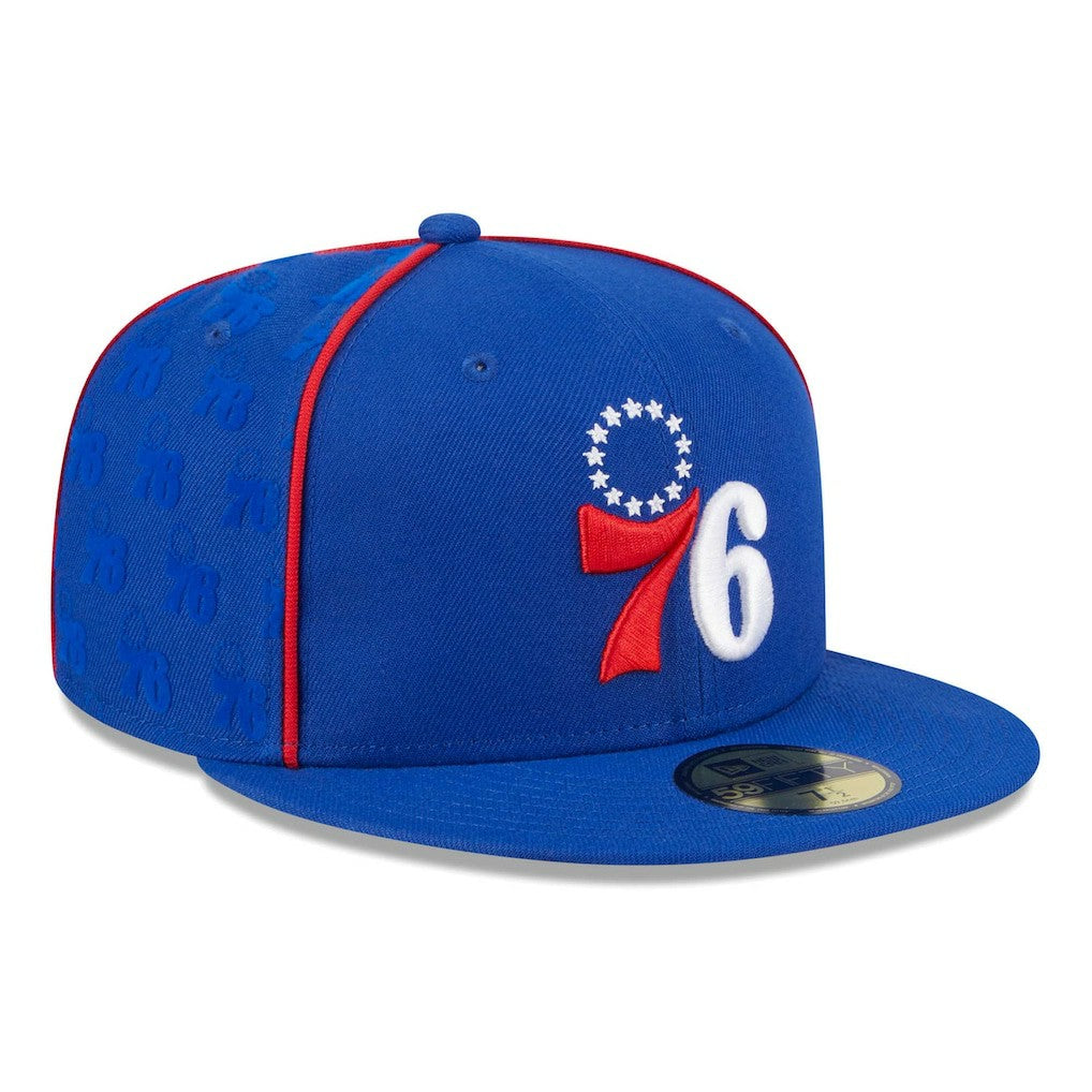 Philadelphia 76ers Piped & Flocked 59Fifty Fitted Hat Online