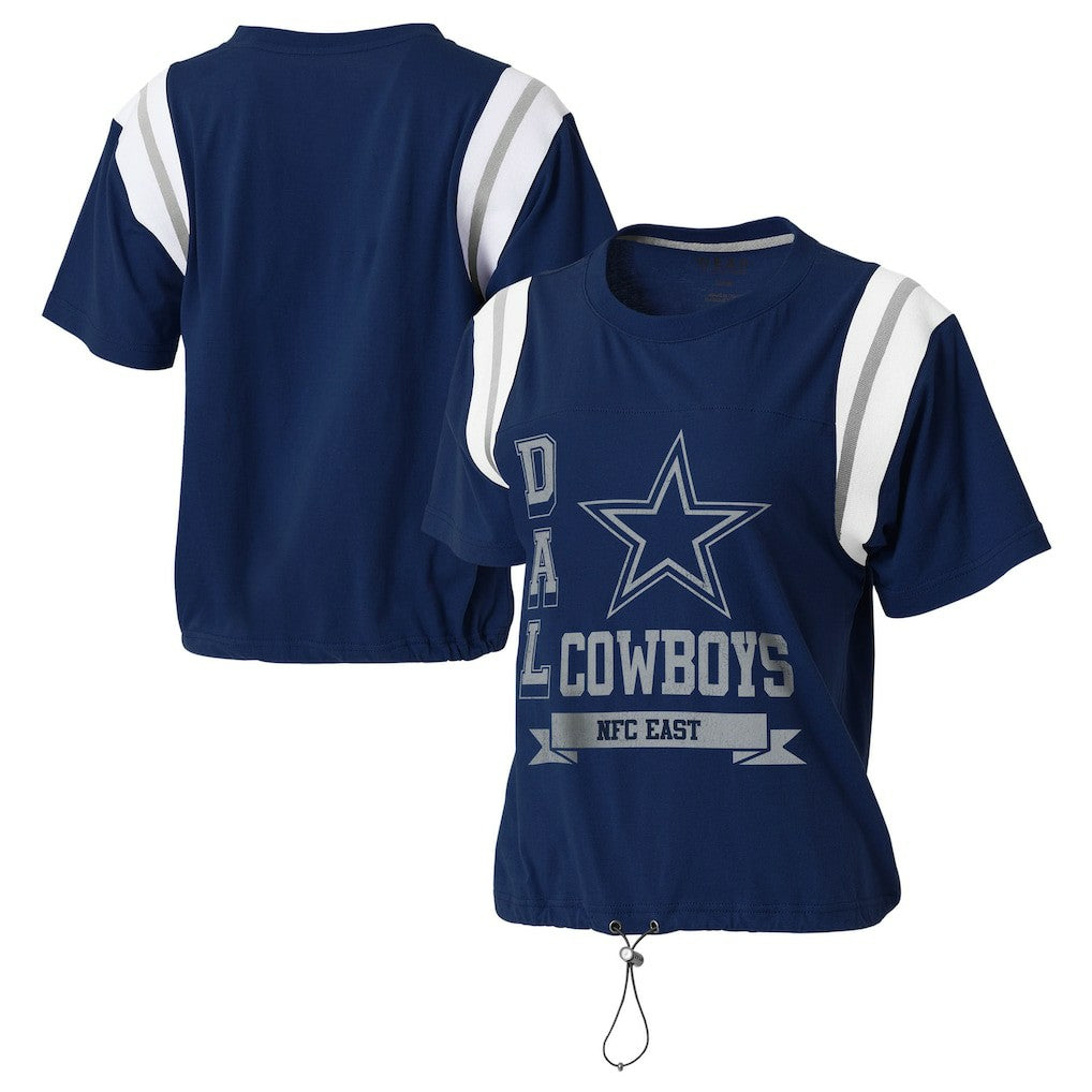 Dallas Cowboys  WEAR by Erin Andrews Women's Cinched Colorblock T-Shirt