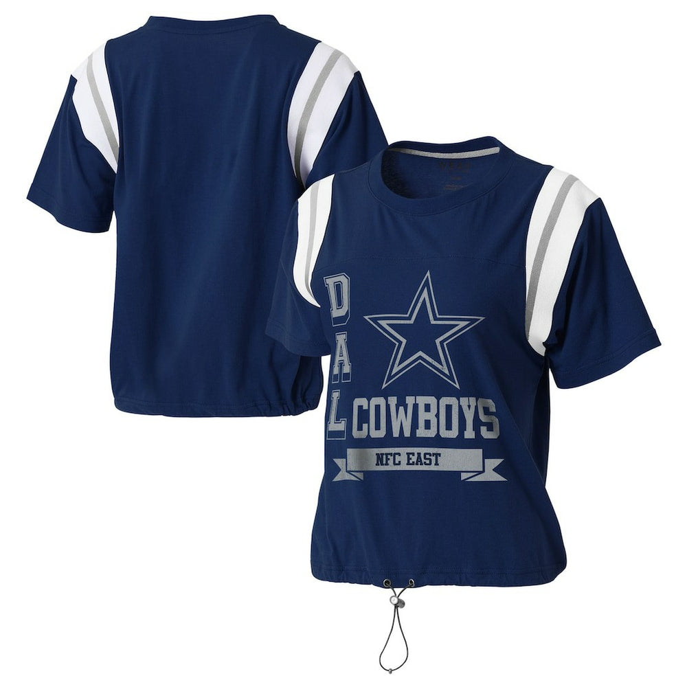 Dallas Cowboys  WEAR by Erin Andrews Women's Cinched Colorblock T-Shirt