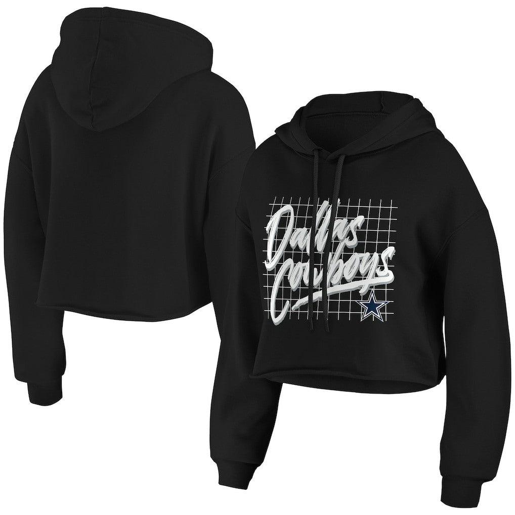 Dallas Cowboys  WEAR by Erin Andrews Women's Domestic Cropped Pullover Hoodie