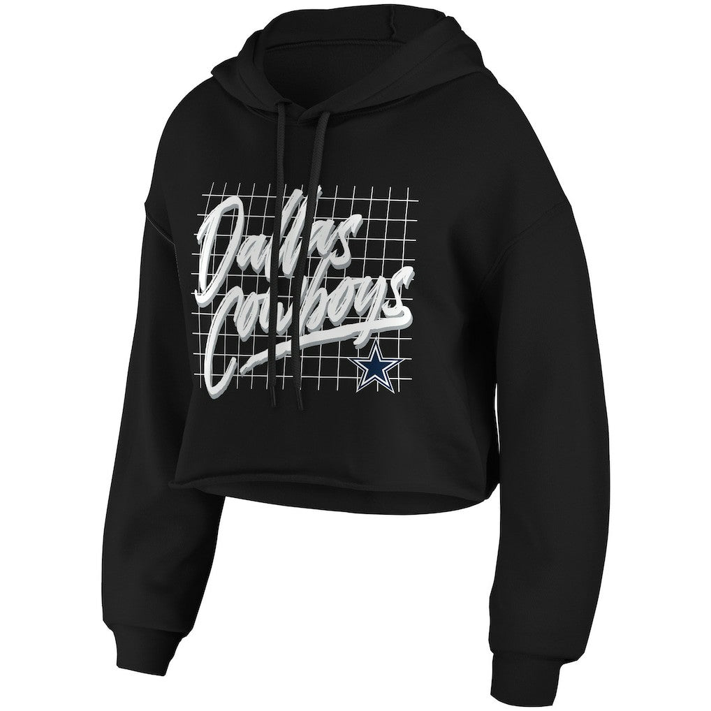 Dallas Cowboys  WEAR by Erin Andrews Women's Domestic Cropped Pullover Hoodie