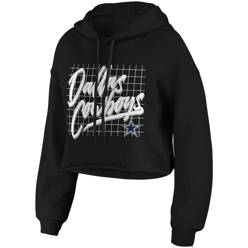 Dallas Cowboys  WEAR by Erin Andrews Women's Domestic Cropped Pullover Hoodie