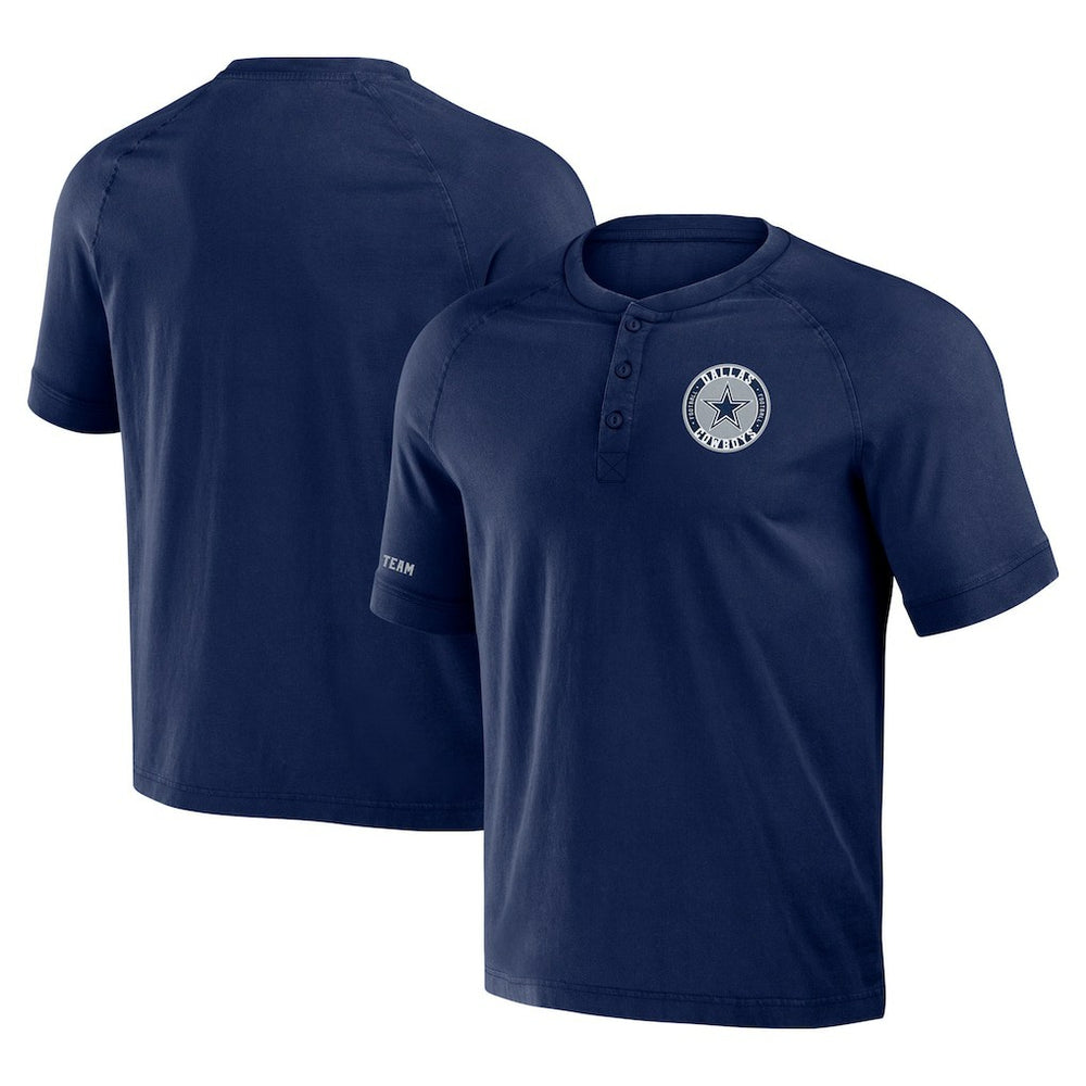 Dallas Cowboys Fanatics NFL x Darius Rucker Collection Washed Raglan Henley T-Shirt