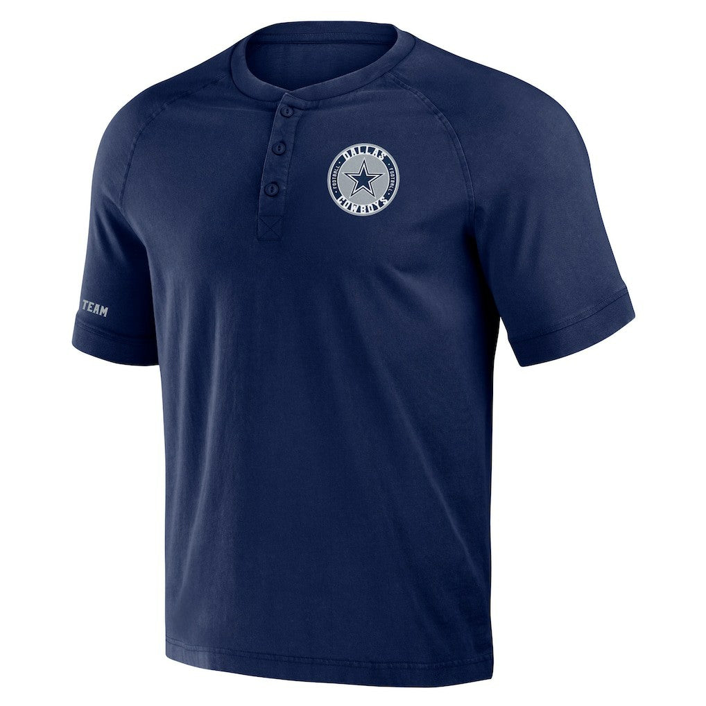 Dallas Cowboys Fanatics NFL x Darius Rucker Collection Washed Raglan Henley T-Shirt