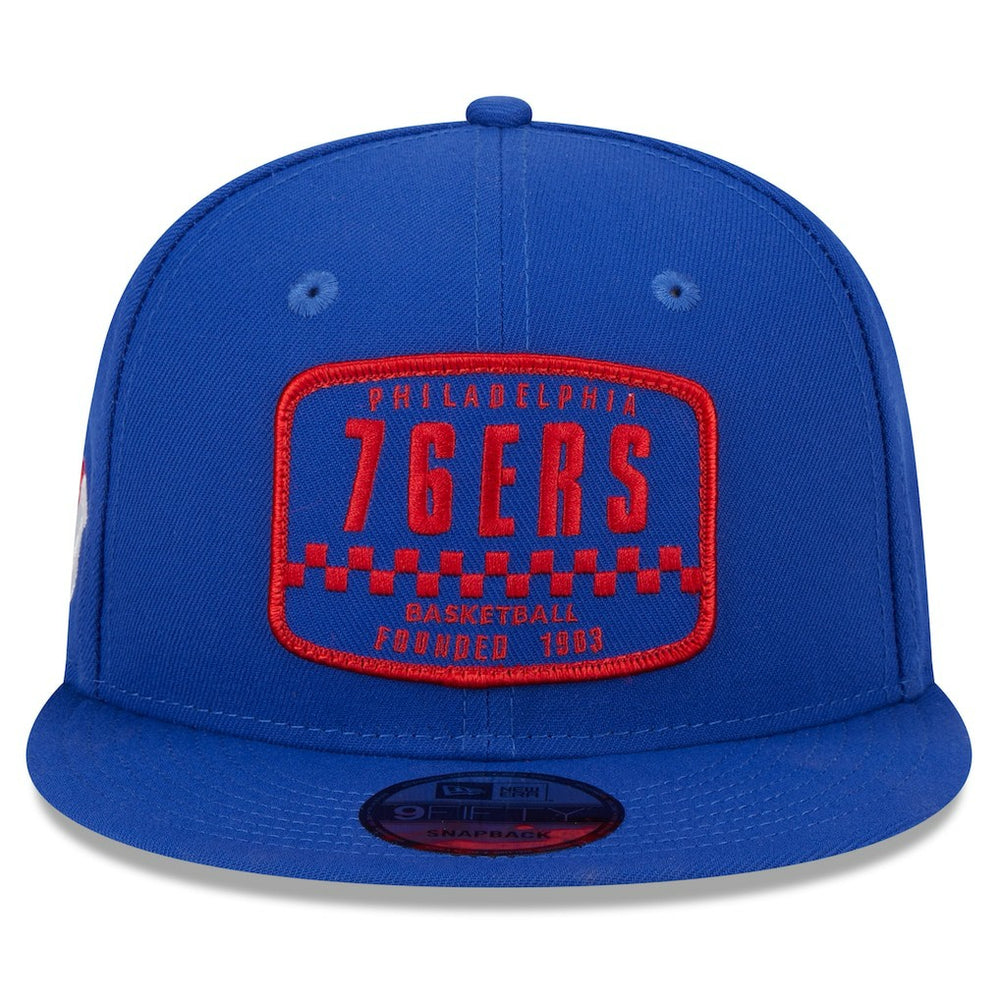Philadelphia 76ers Rally Drive Finish Line Patch 9FIFTY Snapback Hat On Sale