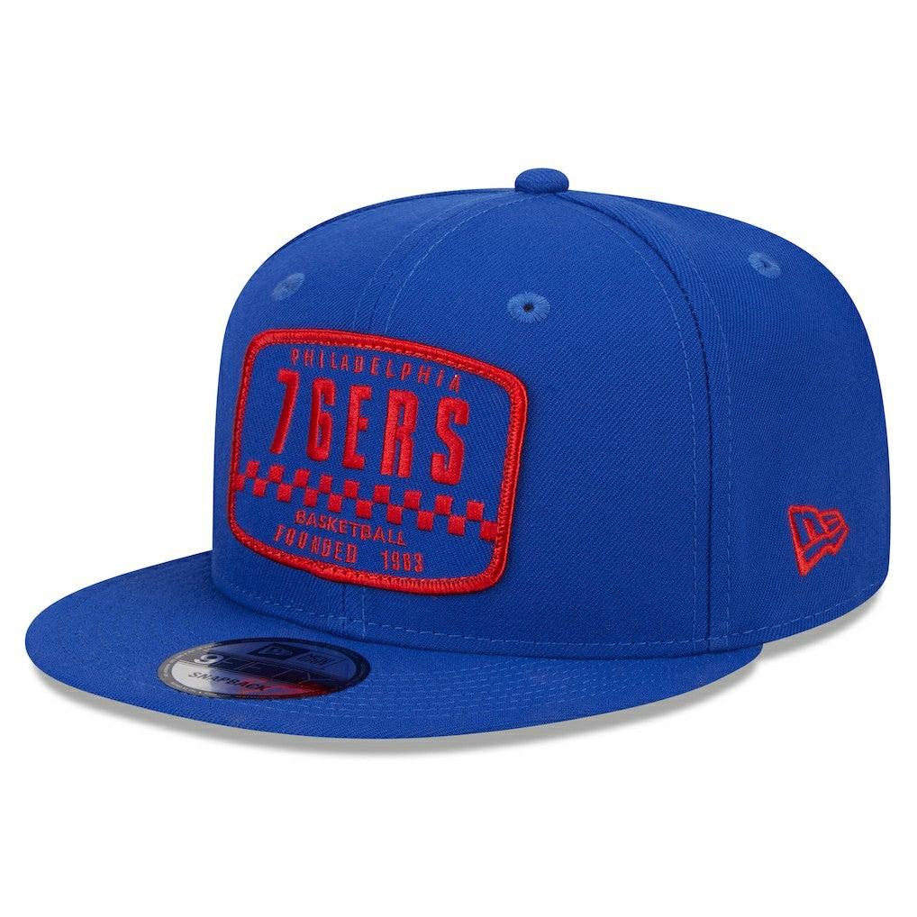 Philadelphia 76ers Rally Drive Finish Line Patch 9FIFTY Snapback Hat On Sale