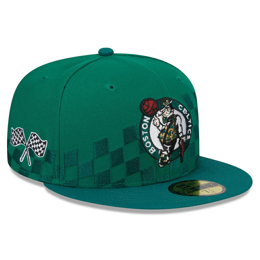 Boston Celtics Rally Drive Checkerboard 59FIFTY Crown Fitted Hat For Sale