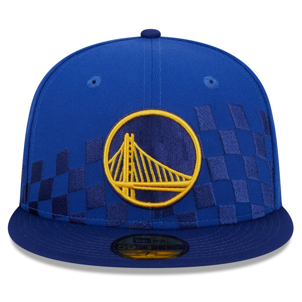 Golden State Warriors Rally Drive Checkerboard 59FIFTY Crown Fitted Hat sale Discount