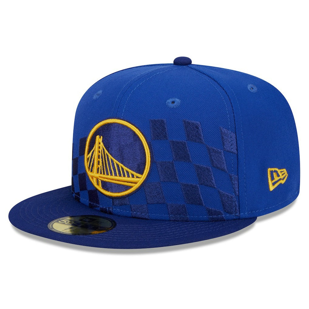 Golden State Warriors Rally Drive Checkerboard 59FIFTY Crown Fitted Hat sale Discount