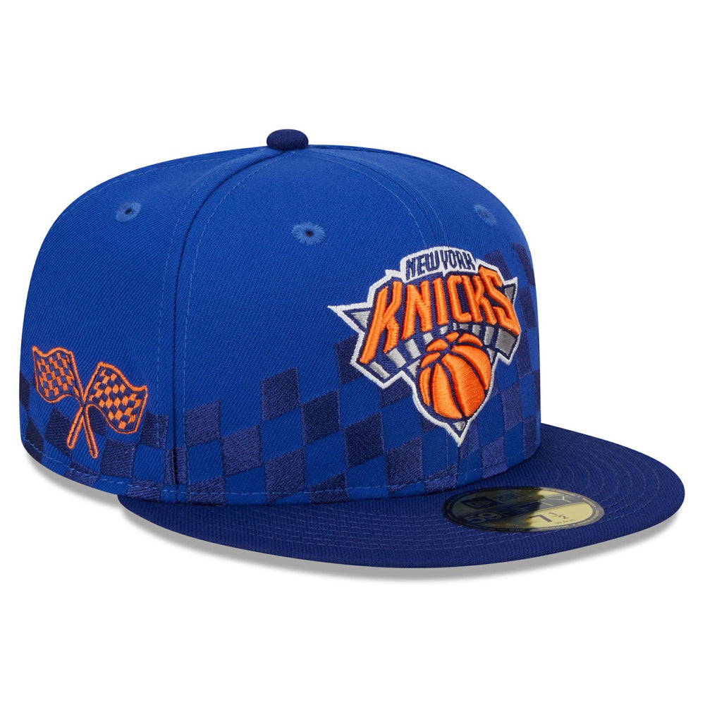 New York Knicks Rally Drive Checkerboard 59FIFTY Crown Fitted Hat Discount