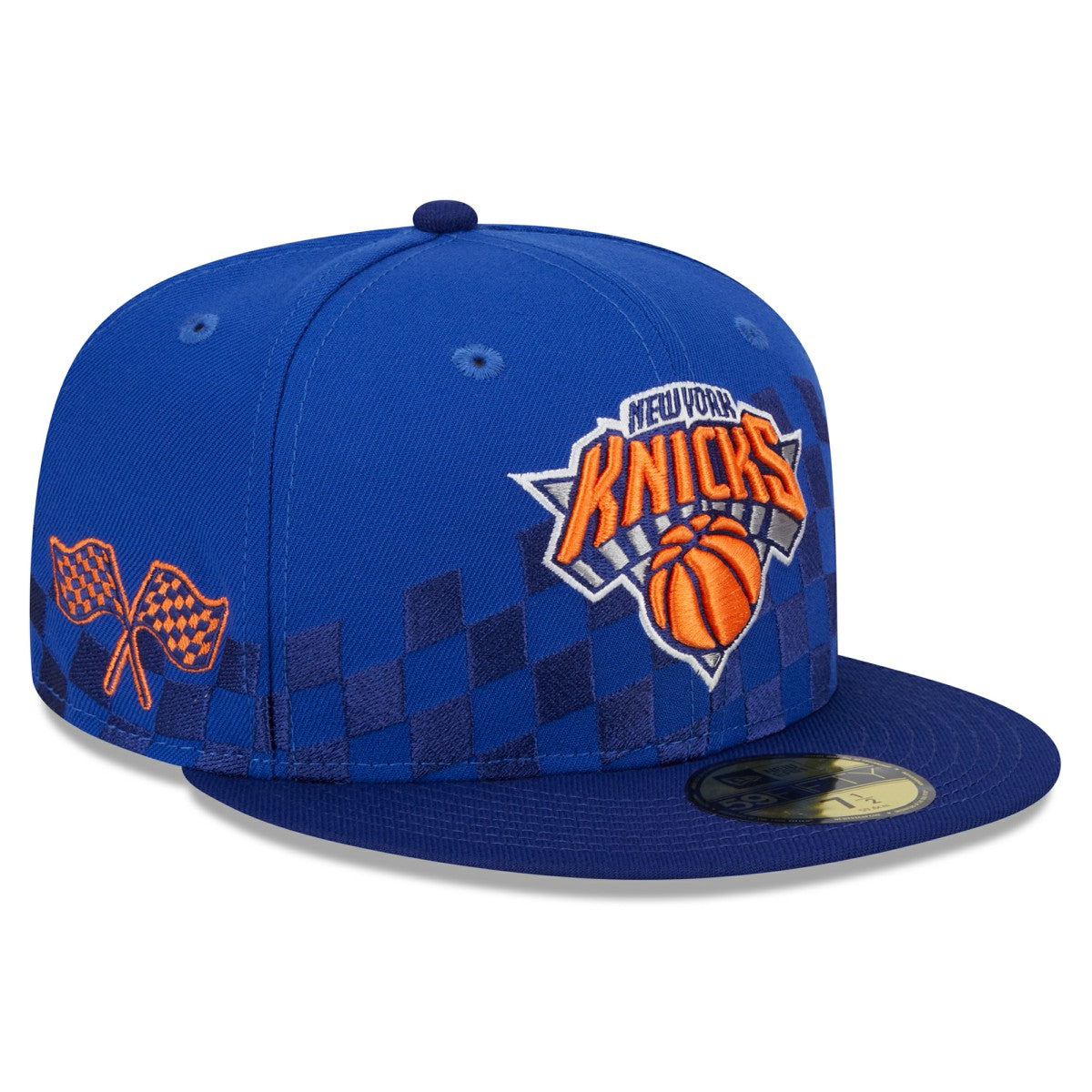 New York Knicks Rally Drive Checkerboard 59FIFTY Crown Fitted Hat Discount