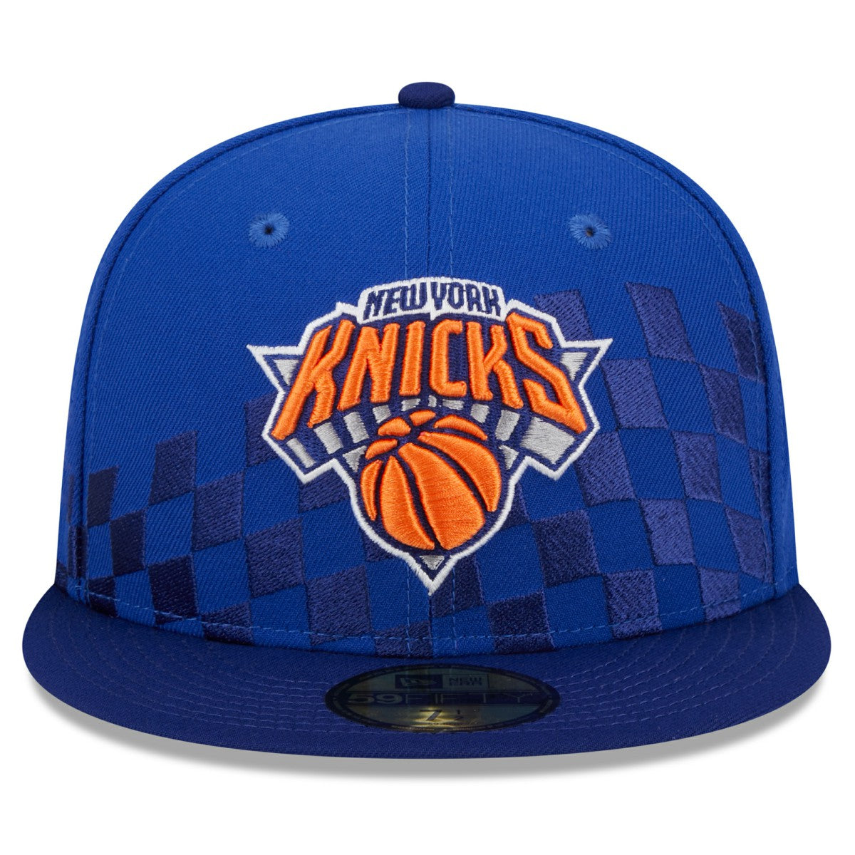 New York Knicks Rally Drive Checkerboard 59FIFTY Crown Fitted Hat Discount