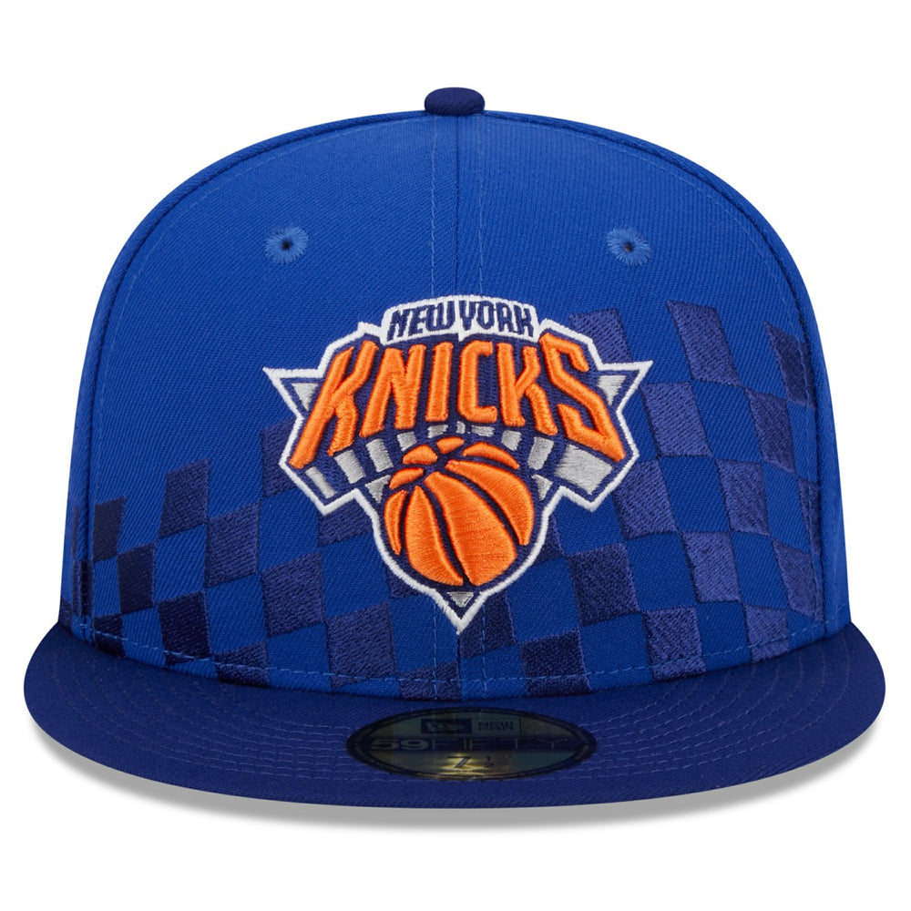 New York Knicks Rally Drive Checkerboard 59FIFTY Crown Fitted Hat Discount