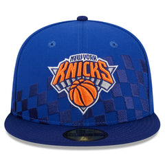 New York Knicks Rally Drive Checkerboard 59FIFTY Crown Fitted Hat Discount
