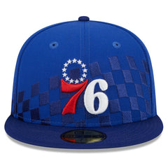Philadelphia 76ers Rally Drive Checkerboard 59FIFTY Crown Fitted Hat Outlet